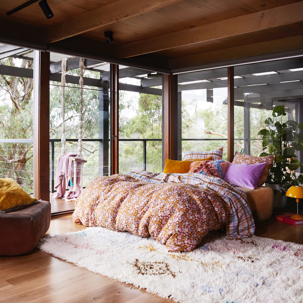 Hayfolk Queen linen bedspread by Sage & Clare