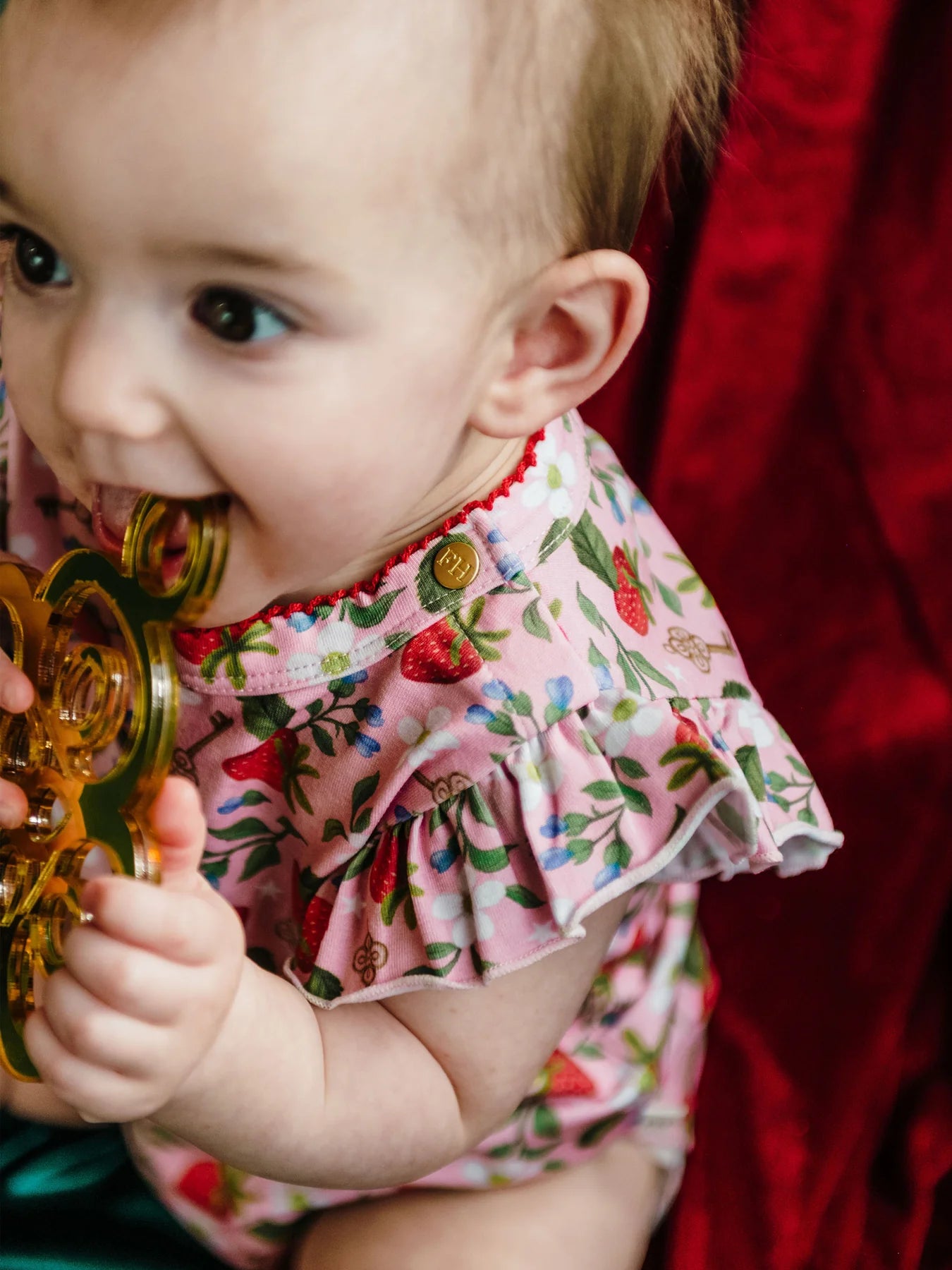 'Hearts Floral' Bijou Bodysuit - Pink by Fleur Harris