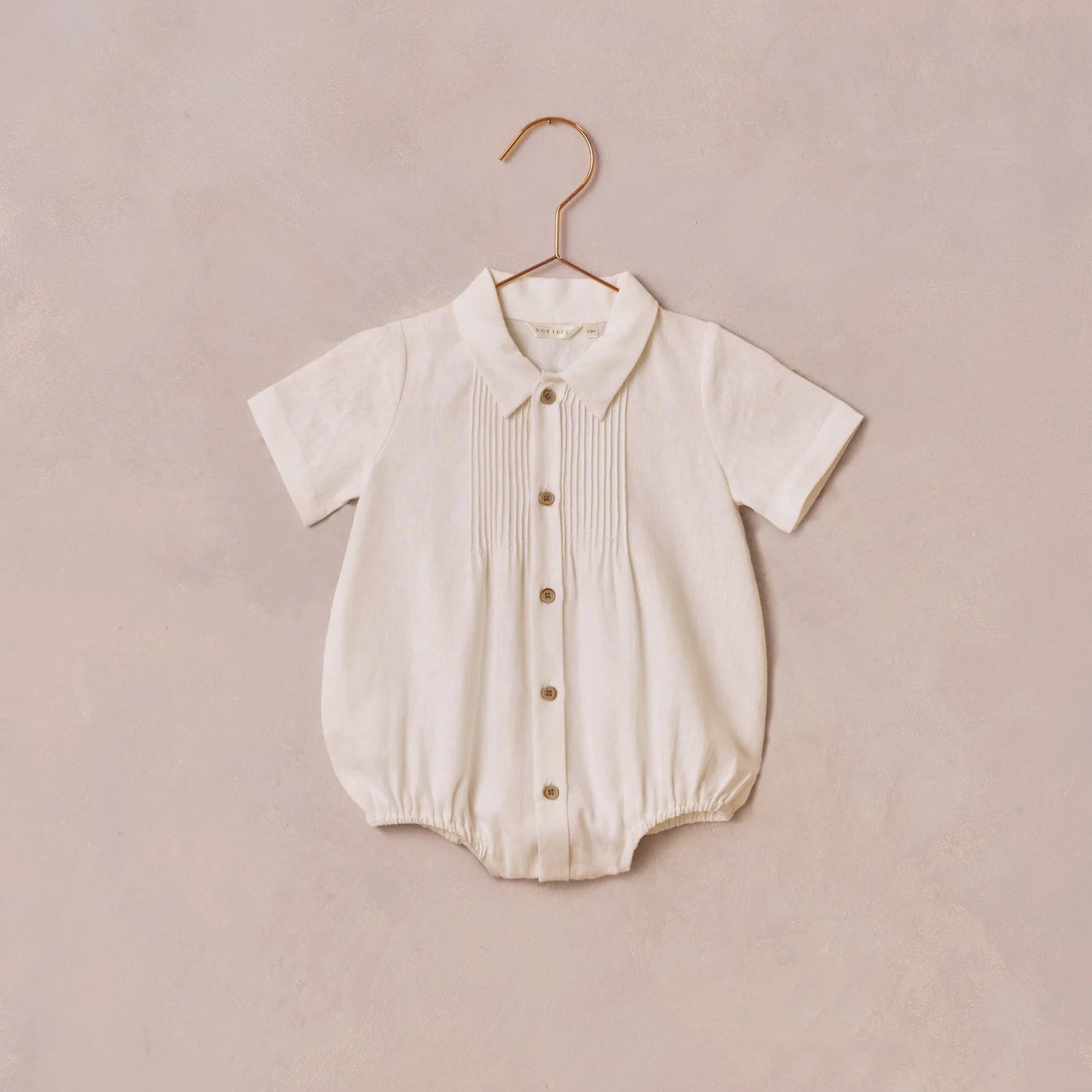 Henry Romper Ivory by Noralee