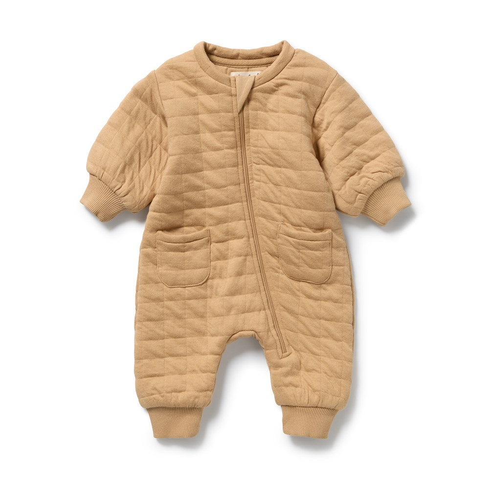 Honey Fawn Organic Quilted Growsuit | Wilson + Frenchy