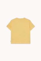 back of Horse graphic tee by Tiny Cottons - yellow tshirt with horse graphic and outlander text