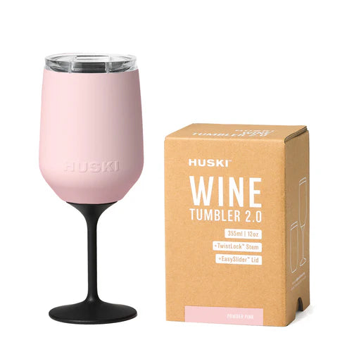 Huski wine tumbler - powder pink