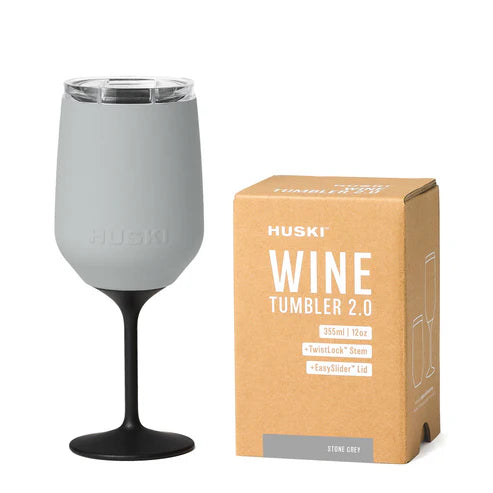 Huski wine tumbler - Stone Grey colour