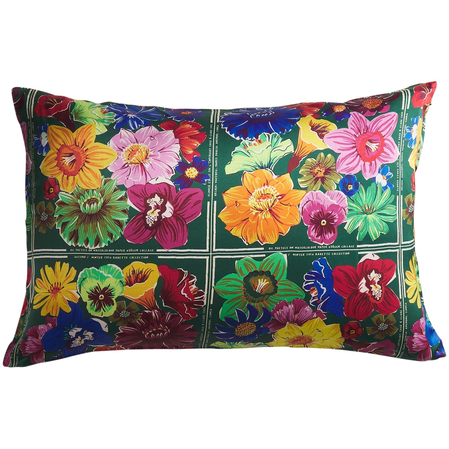 Ines Silk Pillowcase in Verdant by Sage & Clare