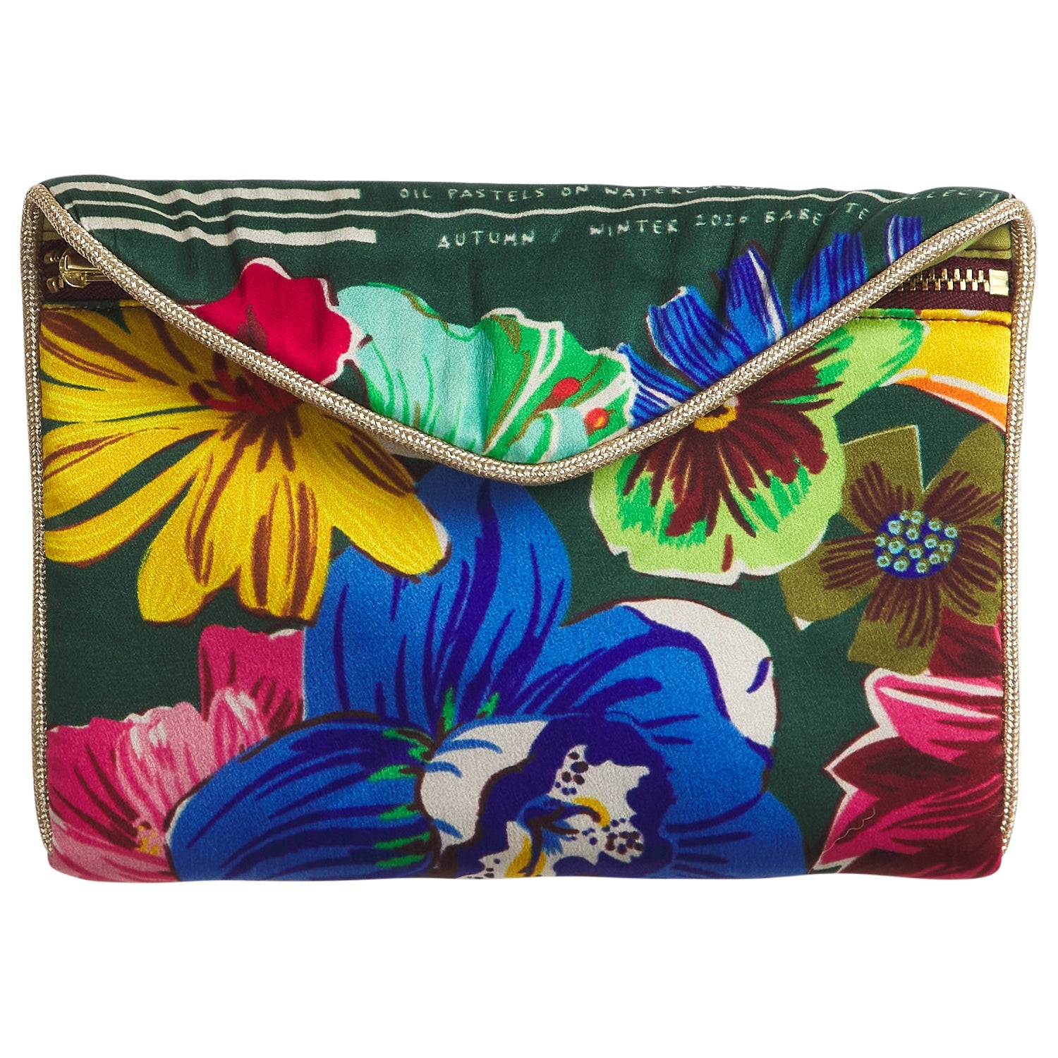 Ines Silk Pouch - Verdant by Sage & Clare