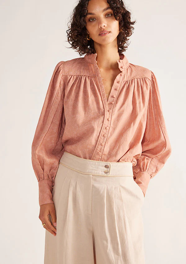 Ines Blouse by MOS The Label Dusty Pink colour