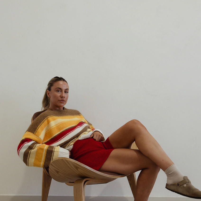 Isabel Knit - Autumn Stripe by By Billie