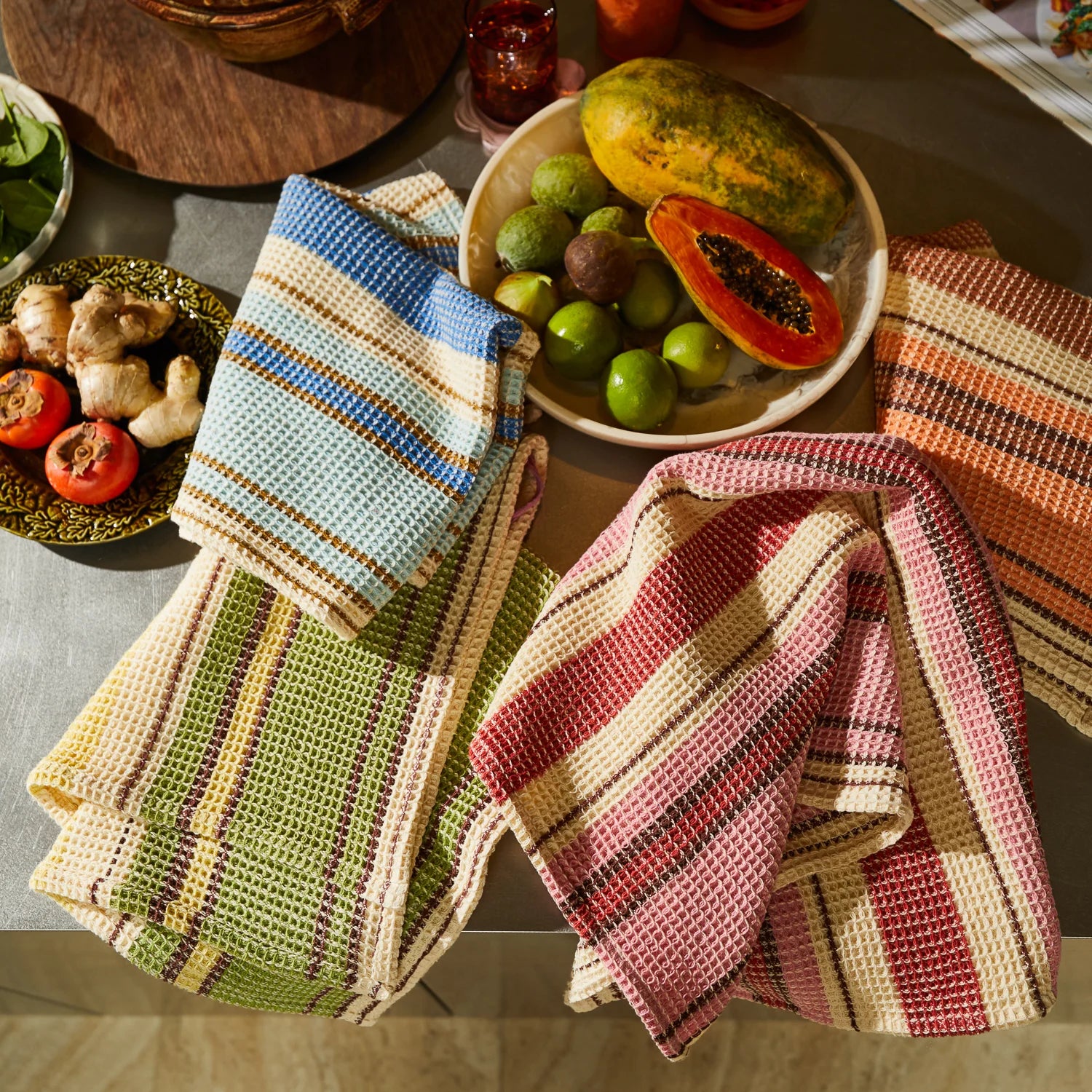 Striped tea towels by sage and clare