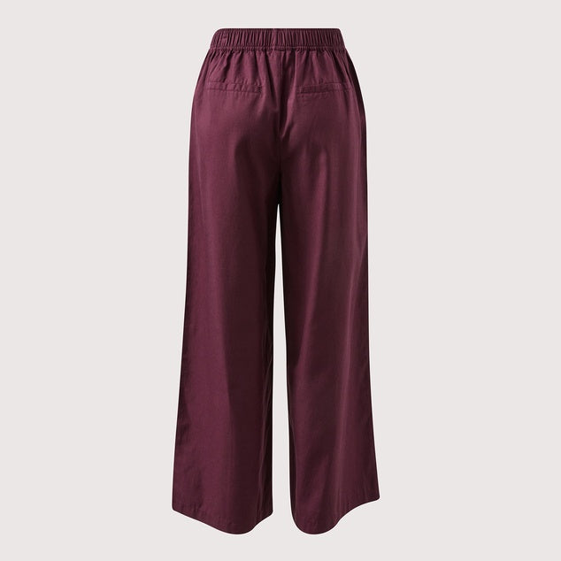 Izzie Pinstitch Pant - Burgundy by Ceres Life