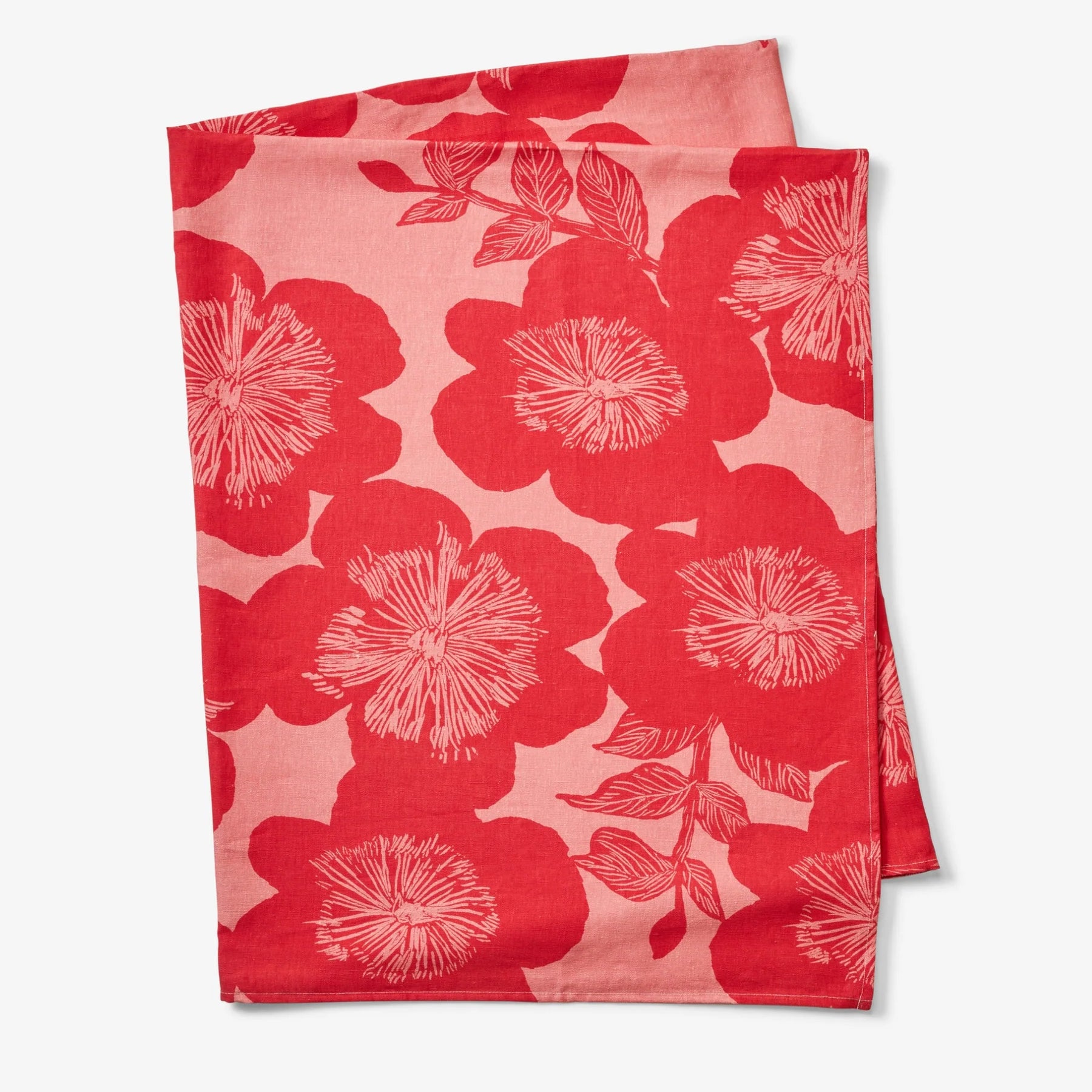 Jardin Pink Linen Floral Tablecloth by Bonnie & Neil
