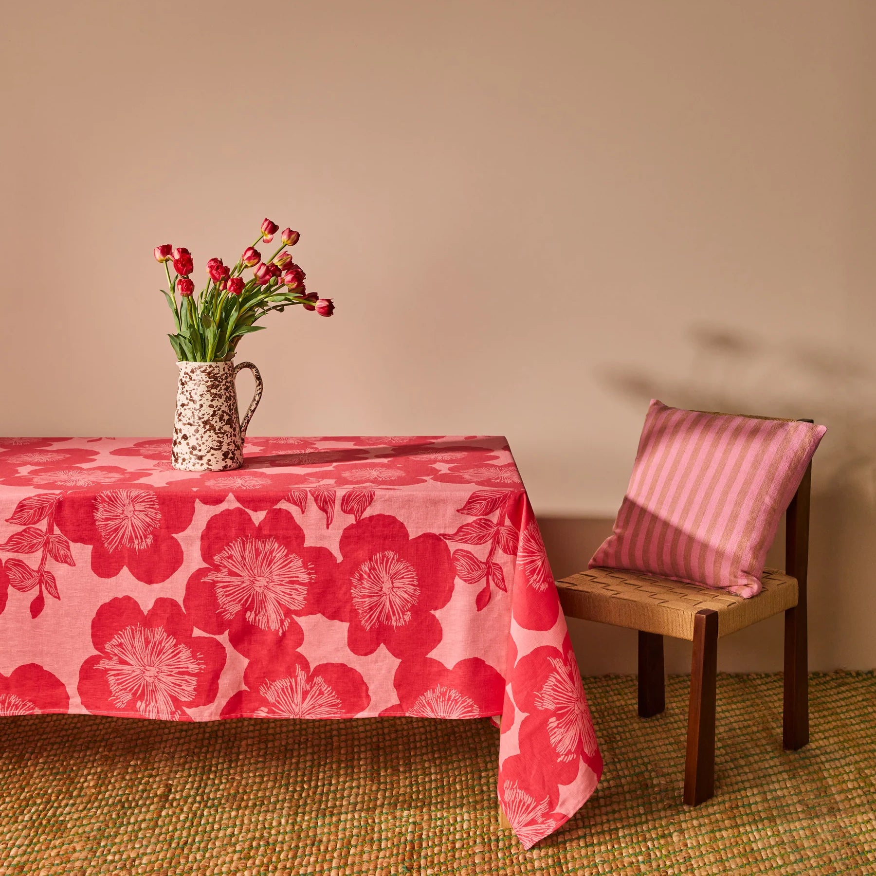Jardin Pink Tablecloth by Bonnie & Neil