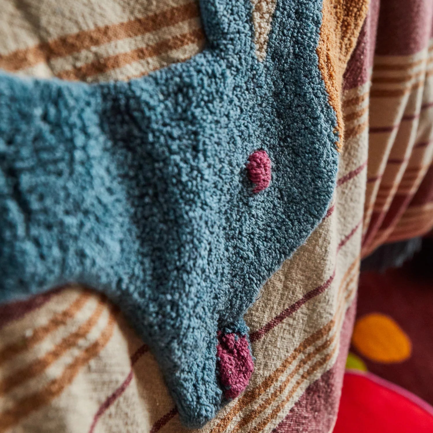 Corner detail showing quality stitching and construction of Jarvis bedcover