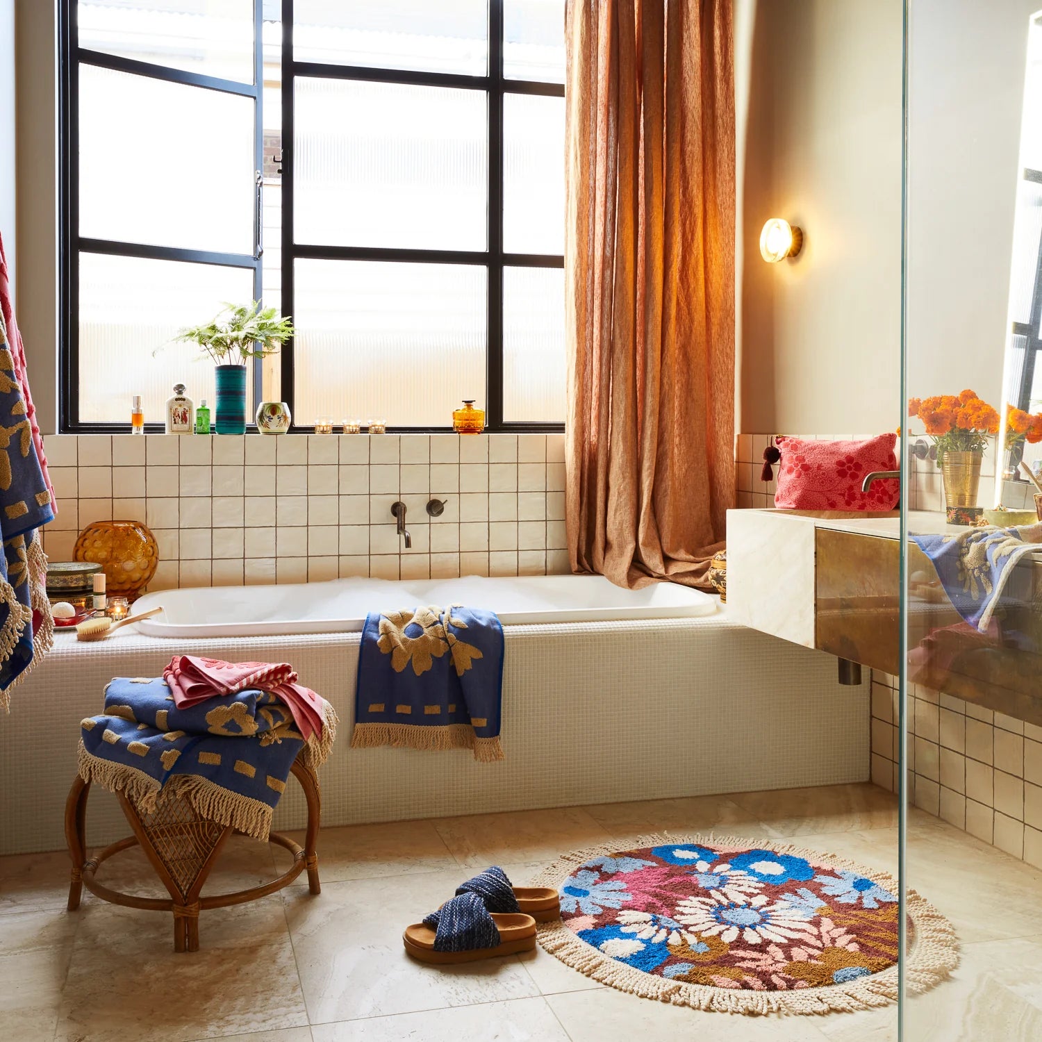 Sage & Clare round joti bath mat