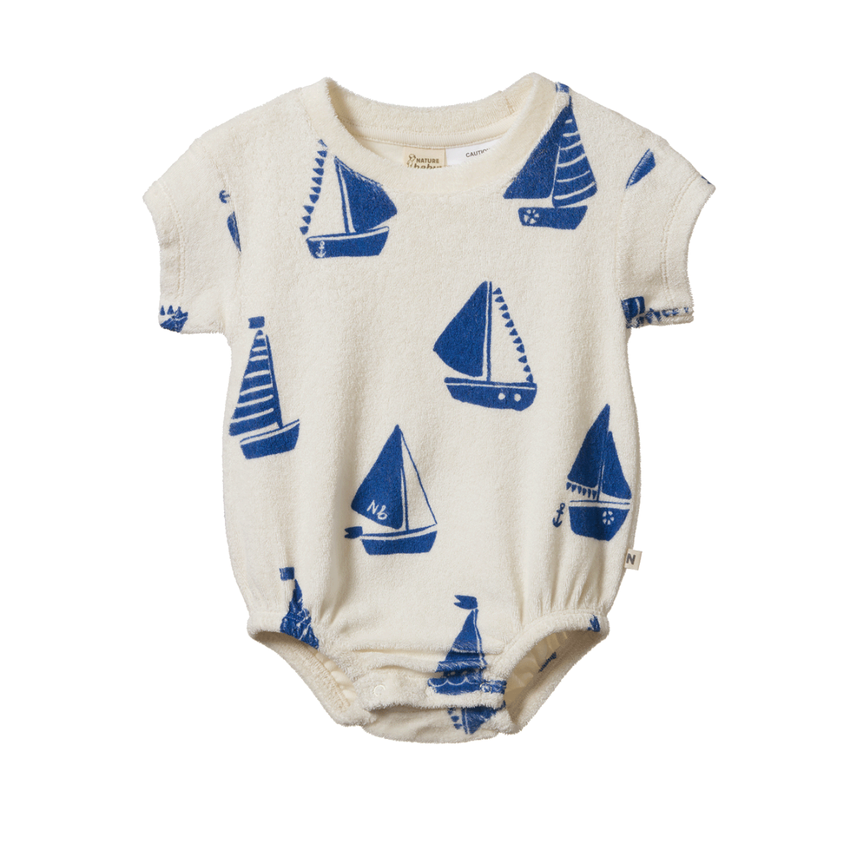 Juno Romper Terry Regatta Print by Nature Baby