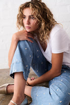 kireina jeans with heart embroidery