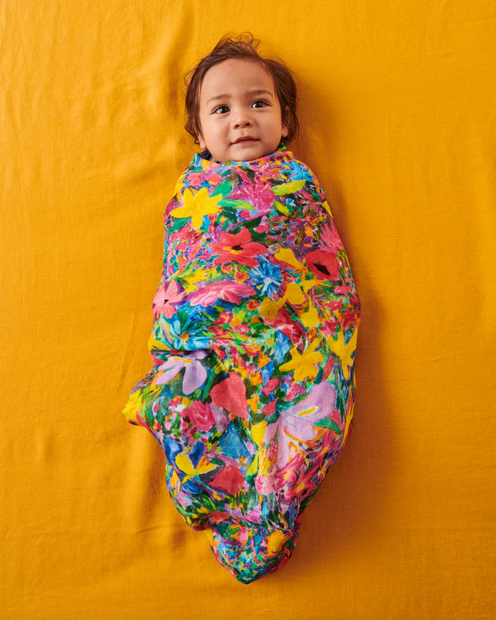 Kip&Co X Ken Done Swaddle - Frangipani by