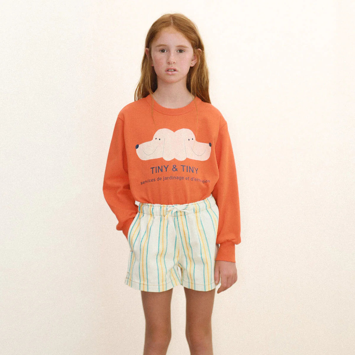 Girl wearing Tiny & Tiny Graphic Sweatshirt - Summer Red