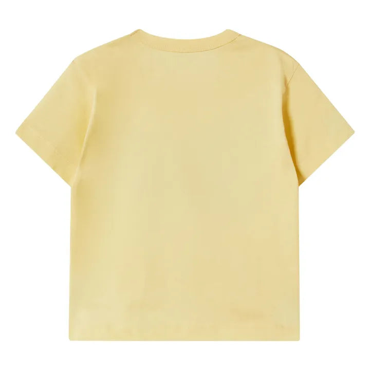 Back view of Tiny Dog Graphic Tee - Dusty Yellow