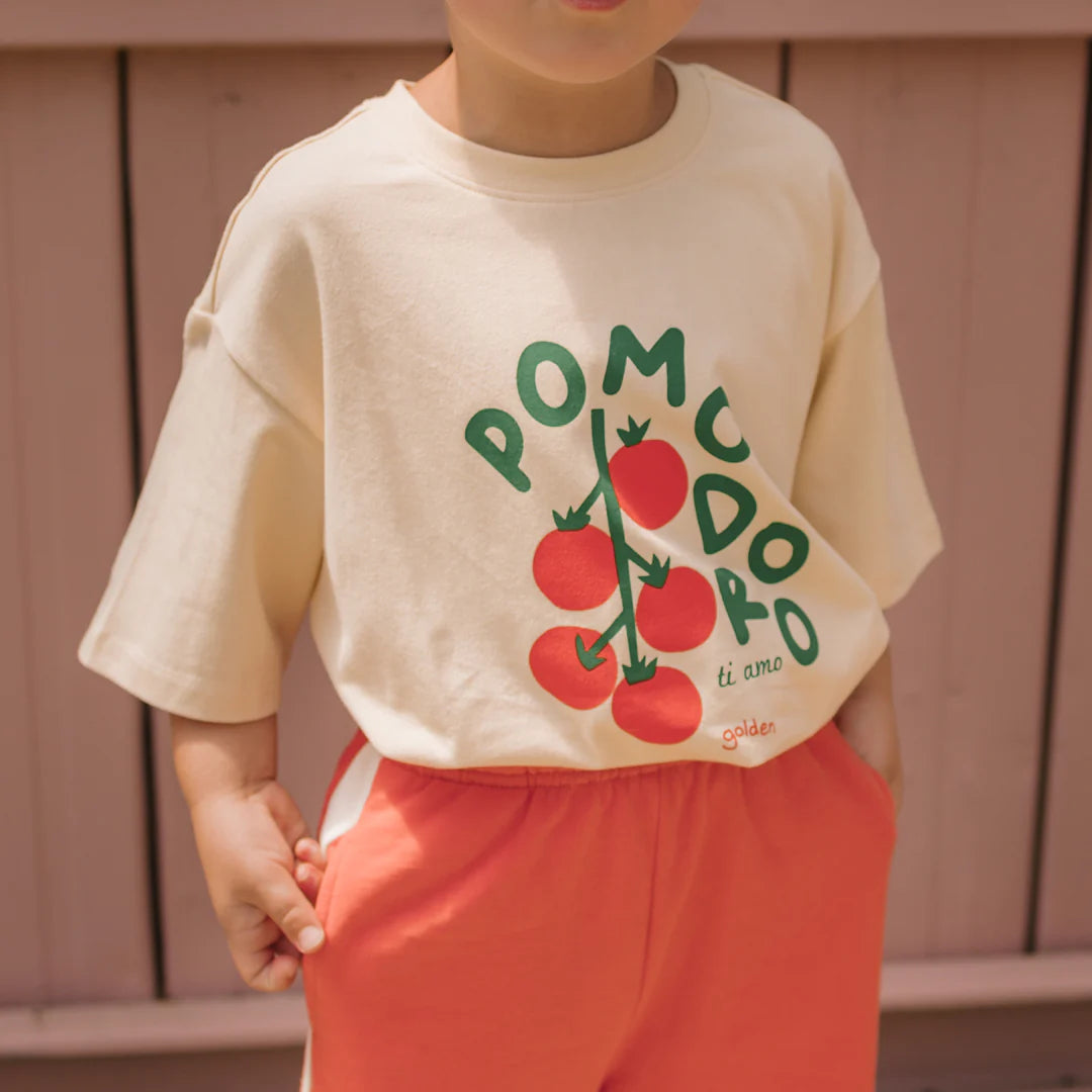 Pomodoro - Mid Sleeve Tee - Vanilla Parfait by Golden Children