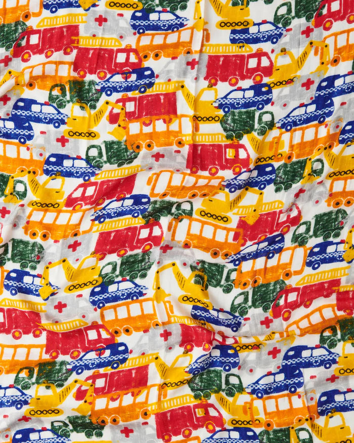 Bamboo Swaddle Design: Big Wheels by Kip & Co