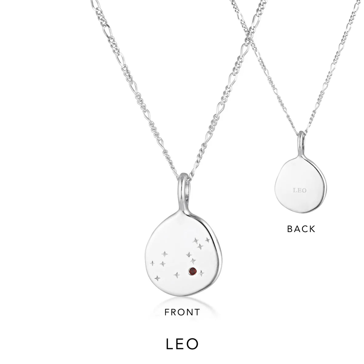 Zodiac Necklace Sterling Silver by Linda Tahija - Leo
