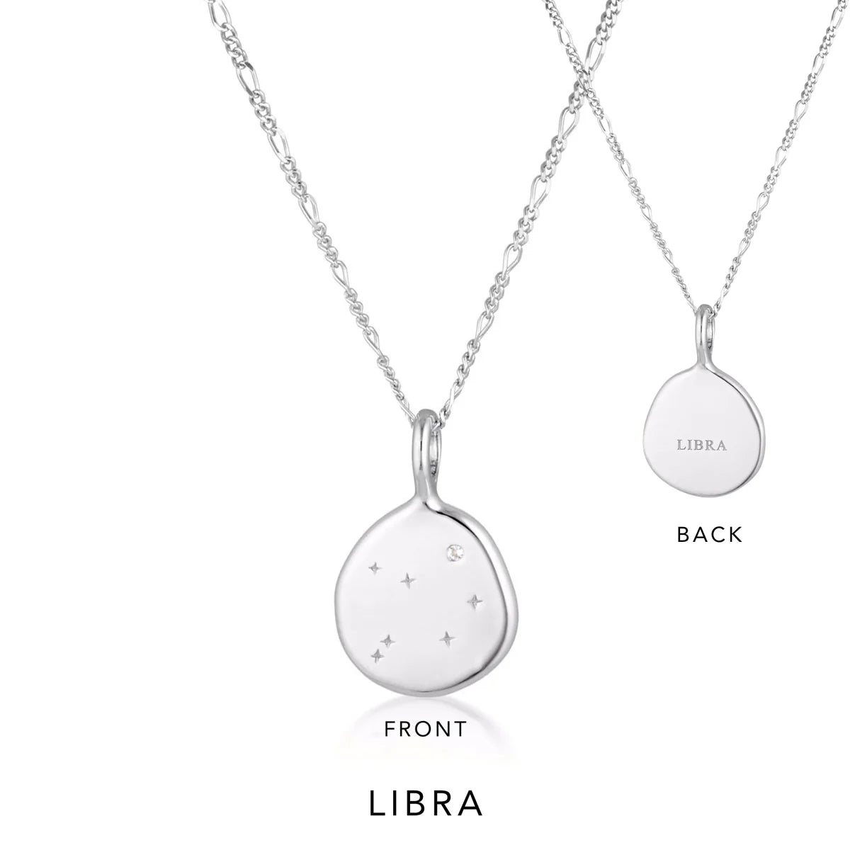 Zodiac Necklace Sterling Silver by Linda Tahija - Libra