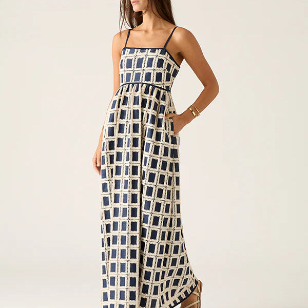 Lara Crochet Maxi Dress MOS The Label in Navy
