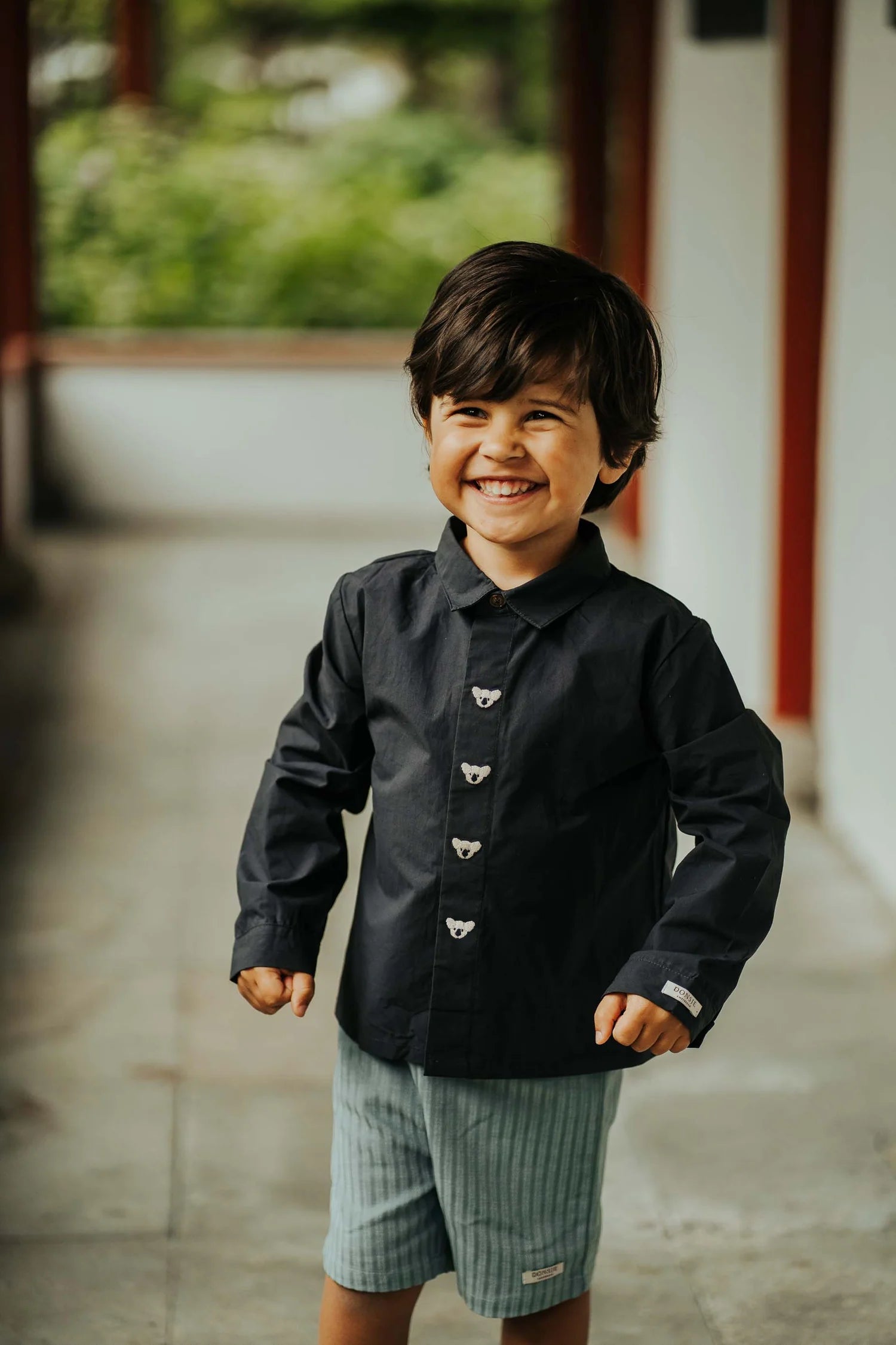 boy wearing blue koala shirt by Donsje - Lauden Shirt