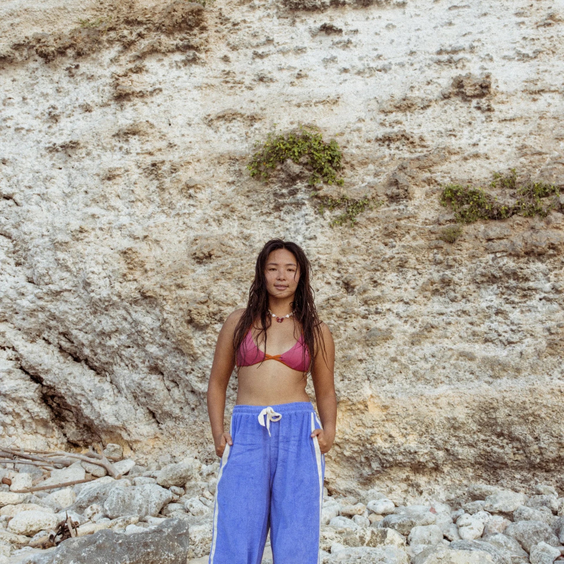 atmosea terry surf pant in purple