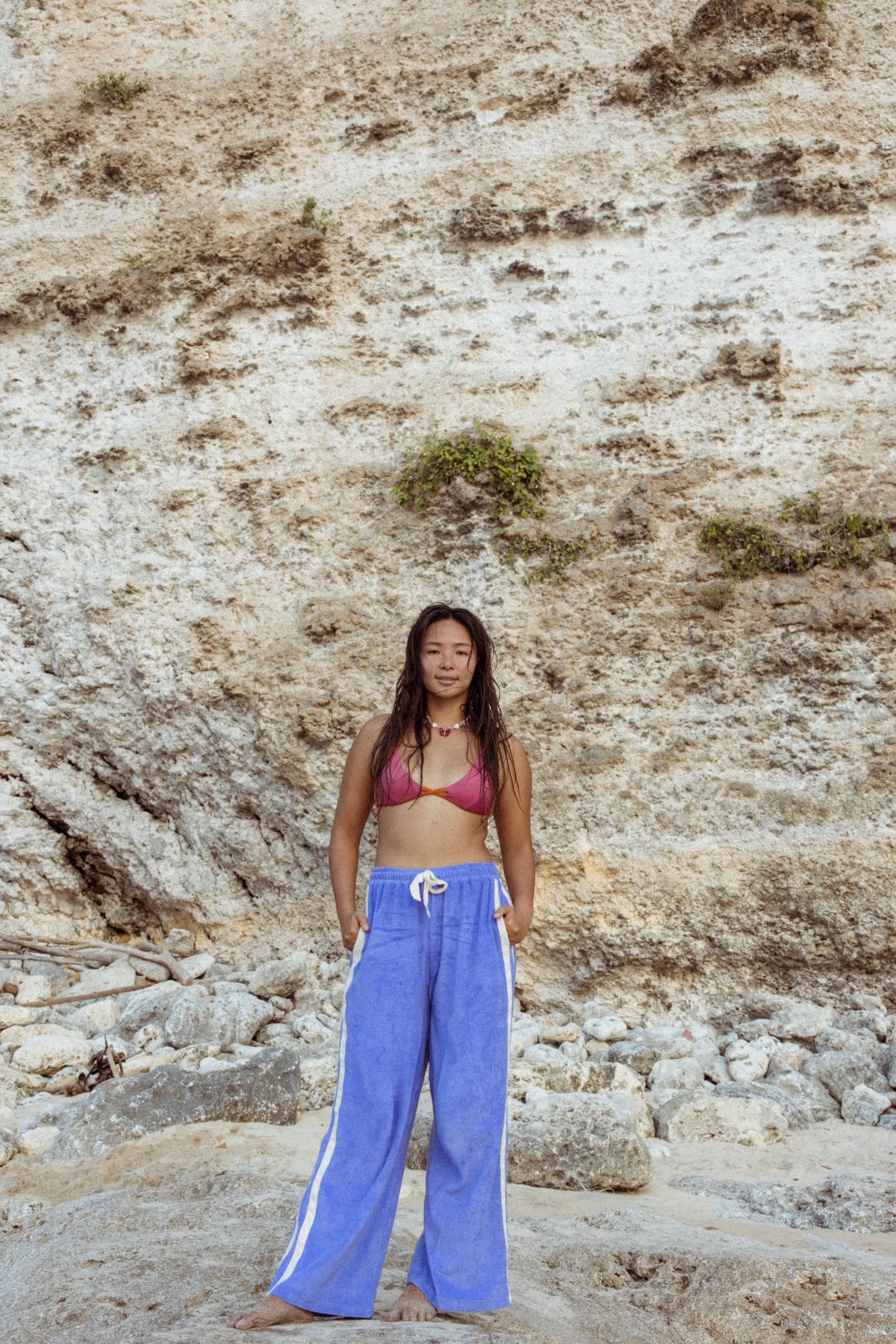 atmosea terry surf pant in purple