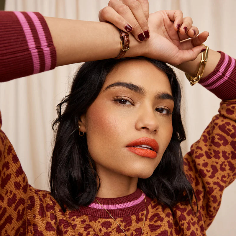 Leopard print Odette knit sweater by Sage and Clare