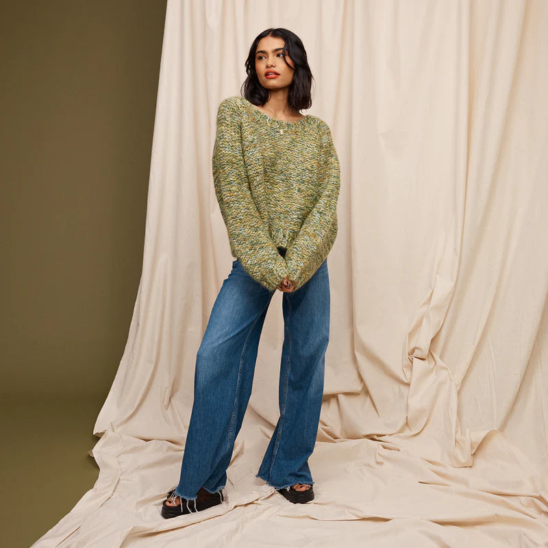 Leroy Jumper by Sage and Clare - green mohair knitwear