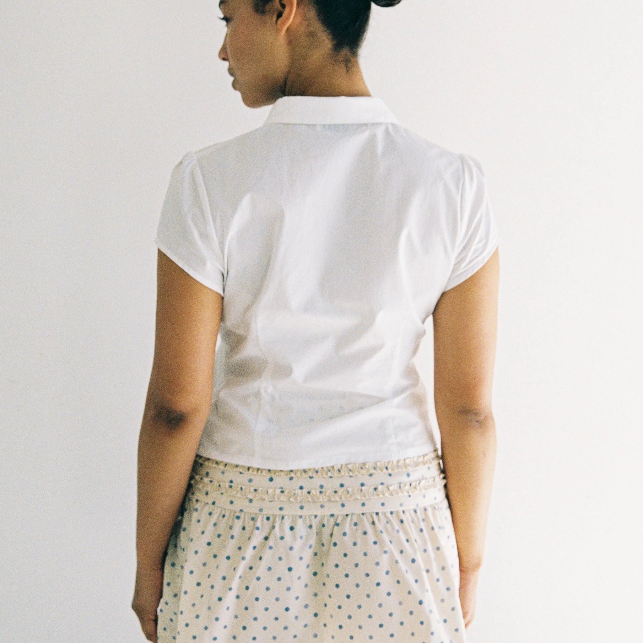 back details of Lina Shirt - White by JUNI