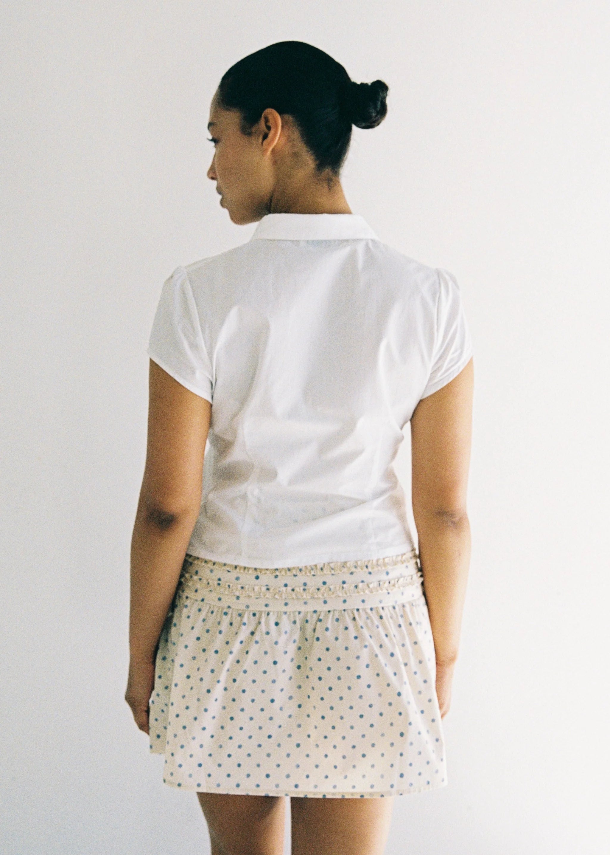back details of Lina Shirt - White by JUNI