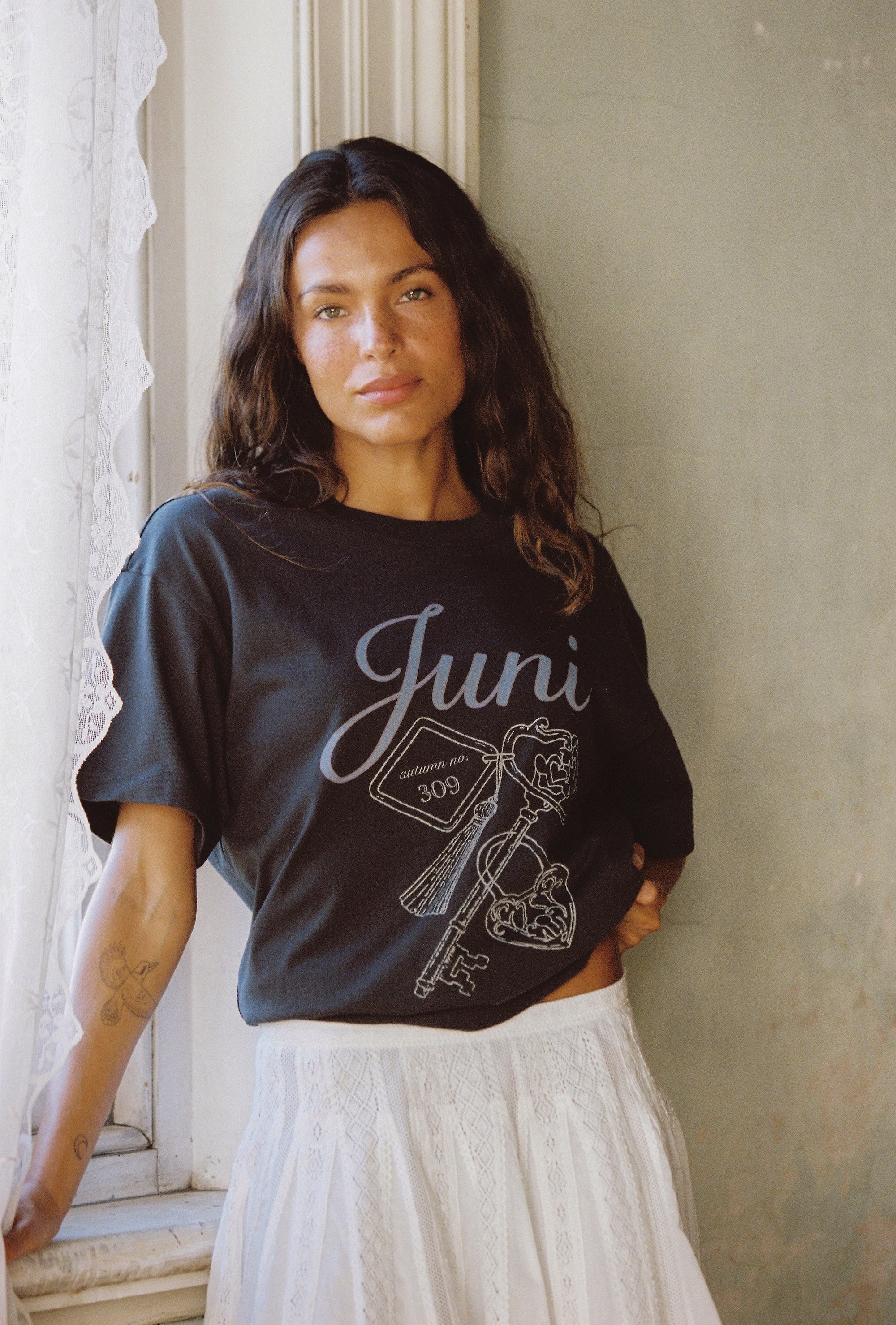 GOTS certified organic cotton tee washed black Australia
