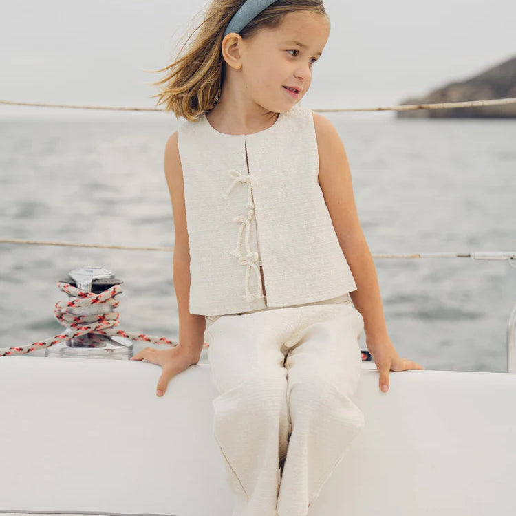 flower girl outfit - pants and top - Logan Pant Natural by Rylee & Cru