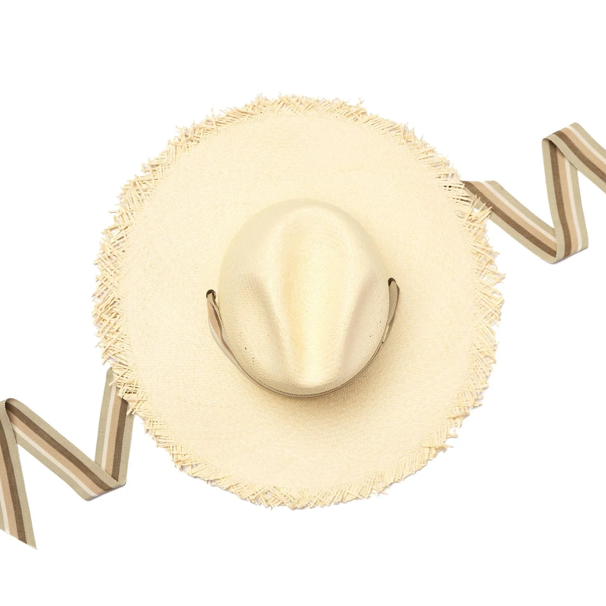 Lorna Murray Sandy Beach Panama Hat - Sunbed with natural coloured ribbons