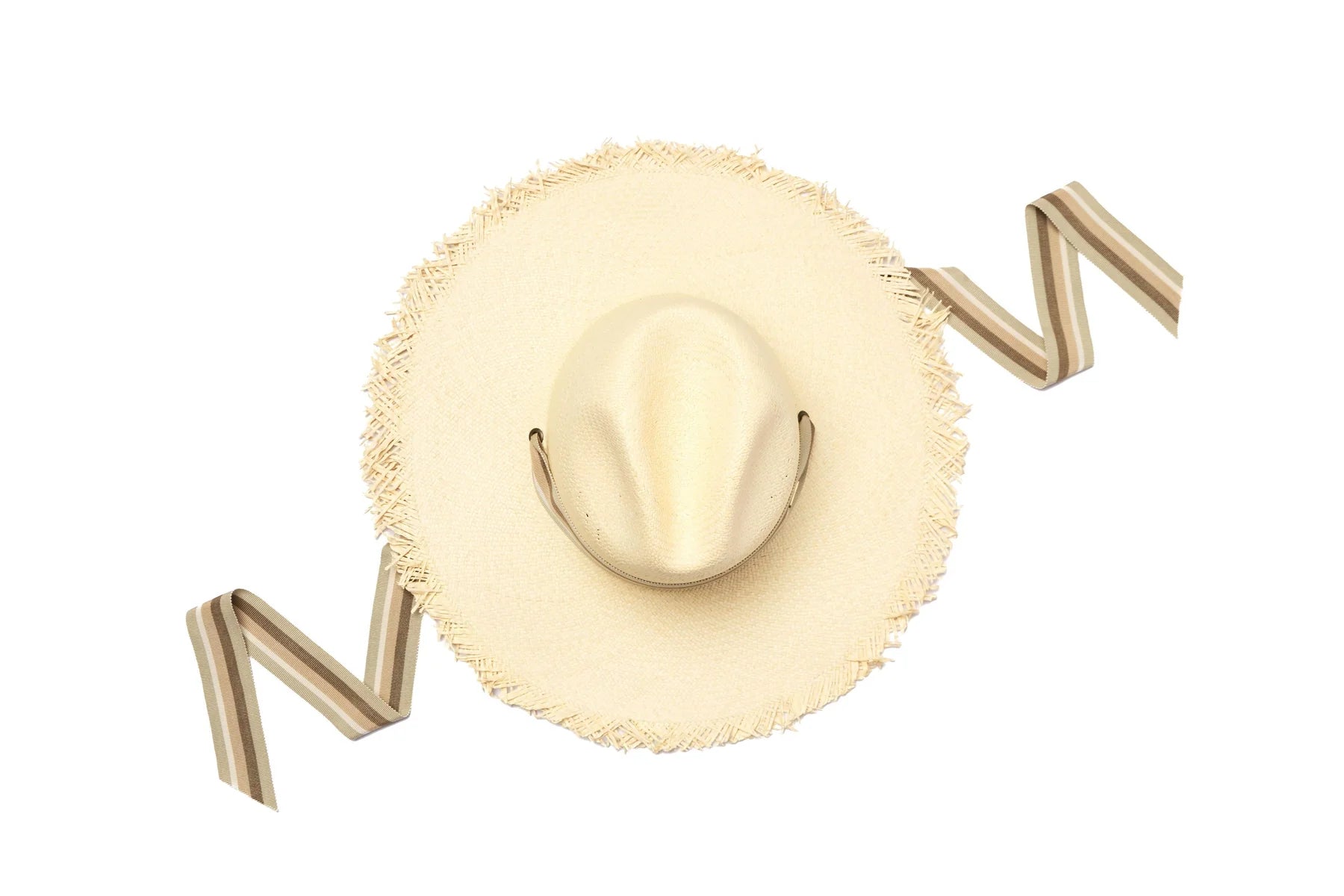 Lorna Murray Sandy Beach Panama Hat - Sunbed with natural coloured ribbons