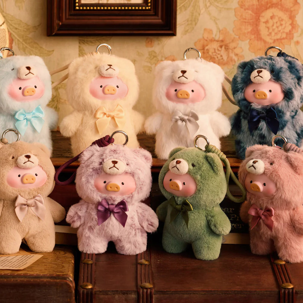 Full series of LuLu the Piggy Vintage Teddy Shop Vinyl Face Blind Box by ToyZero+