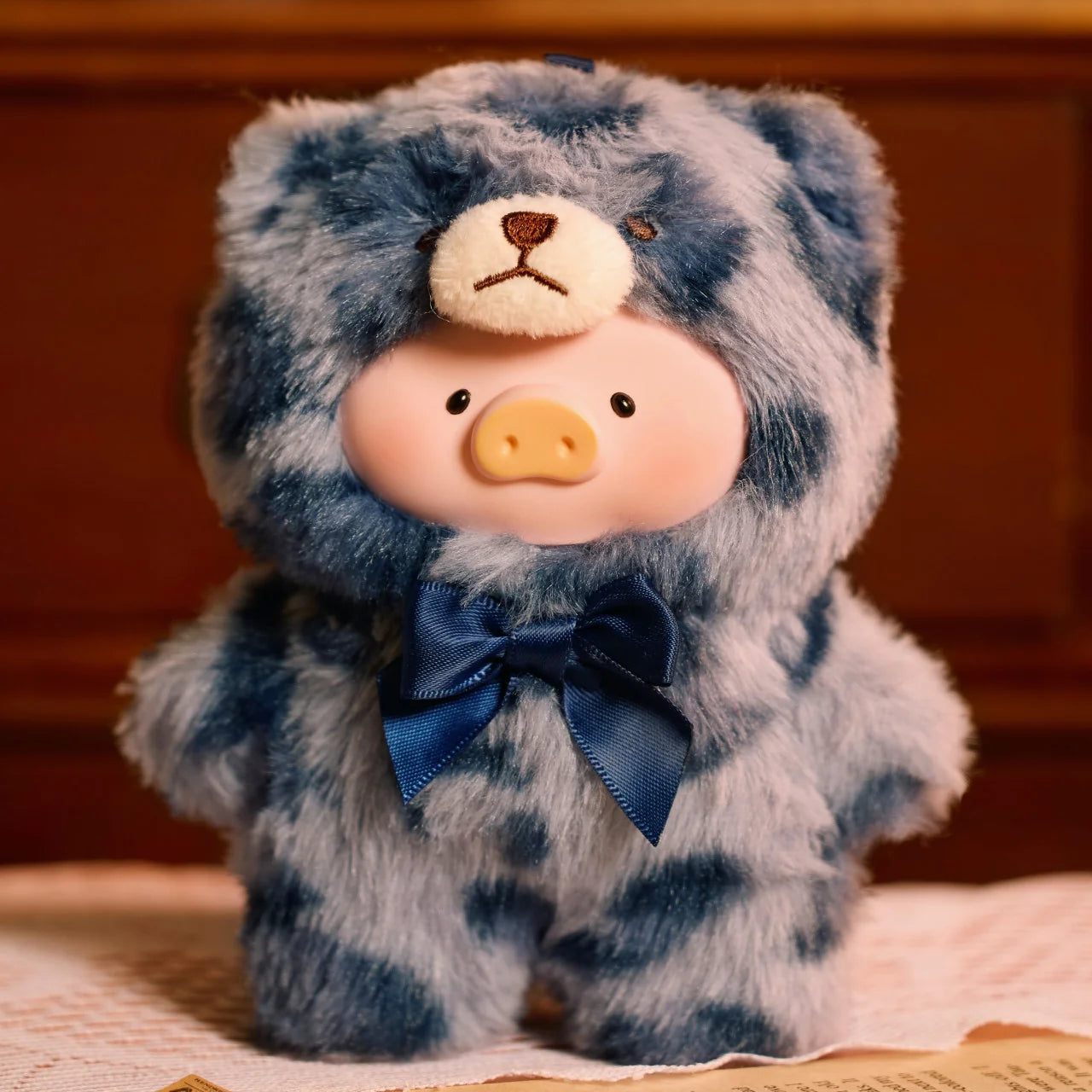 spotted blue LuLu the Piggy Vintage Teddy Shop Vinyl Face Blind Box by ToyZero+