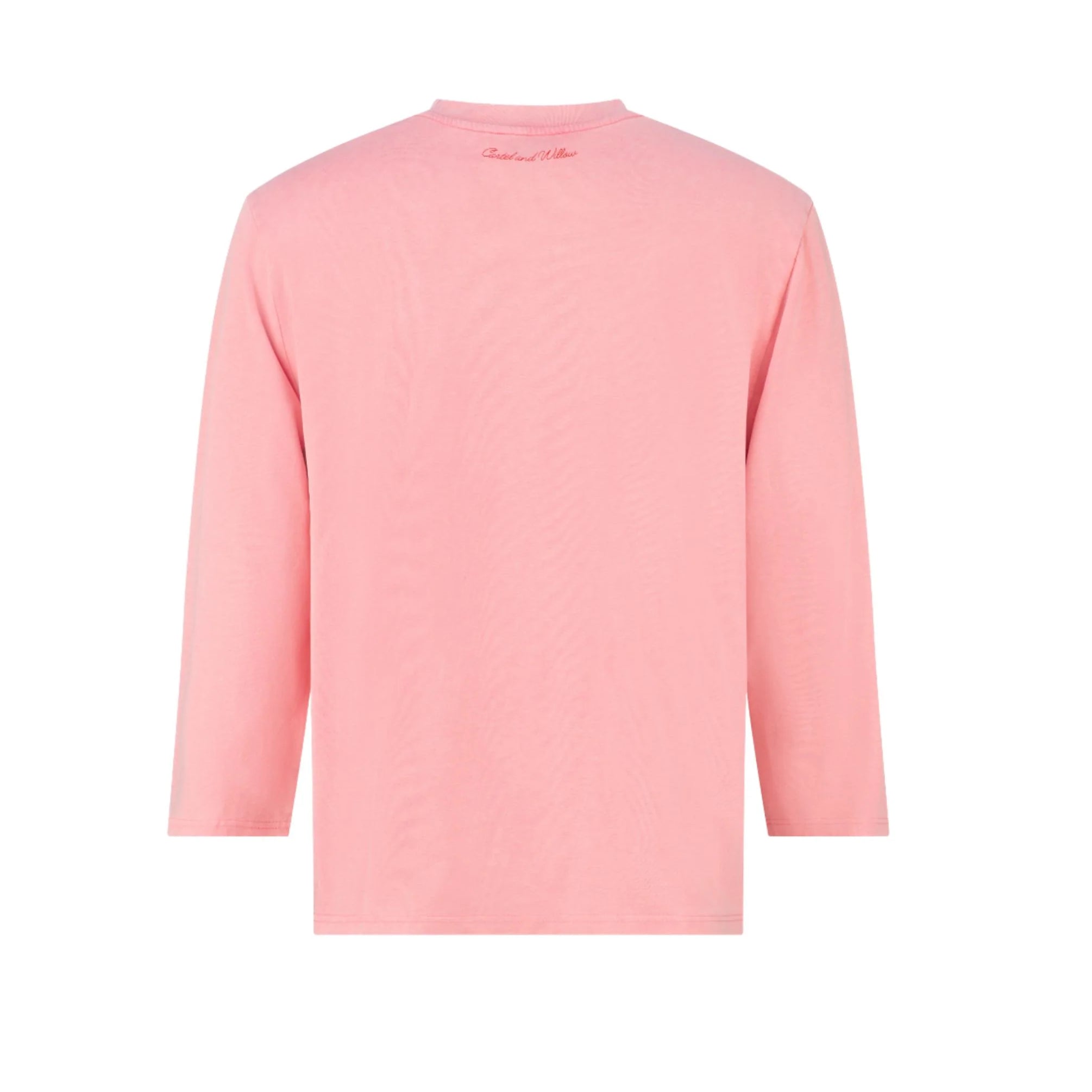 back of tshirt - Lucky In Love - Vintage Wash Pink by Cartel & Willow