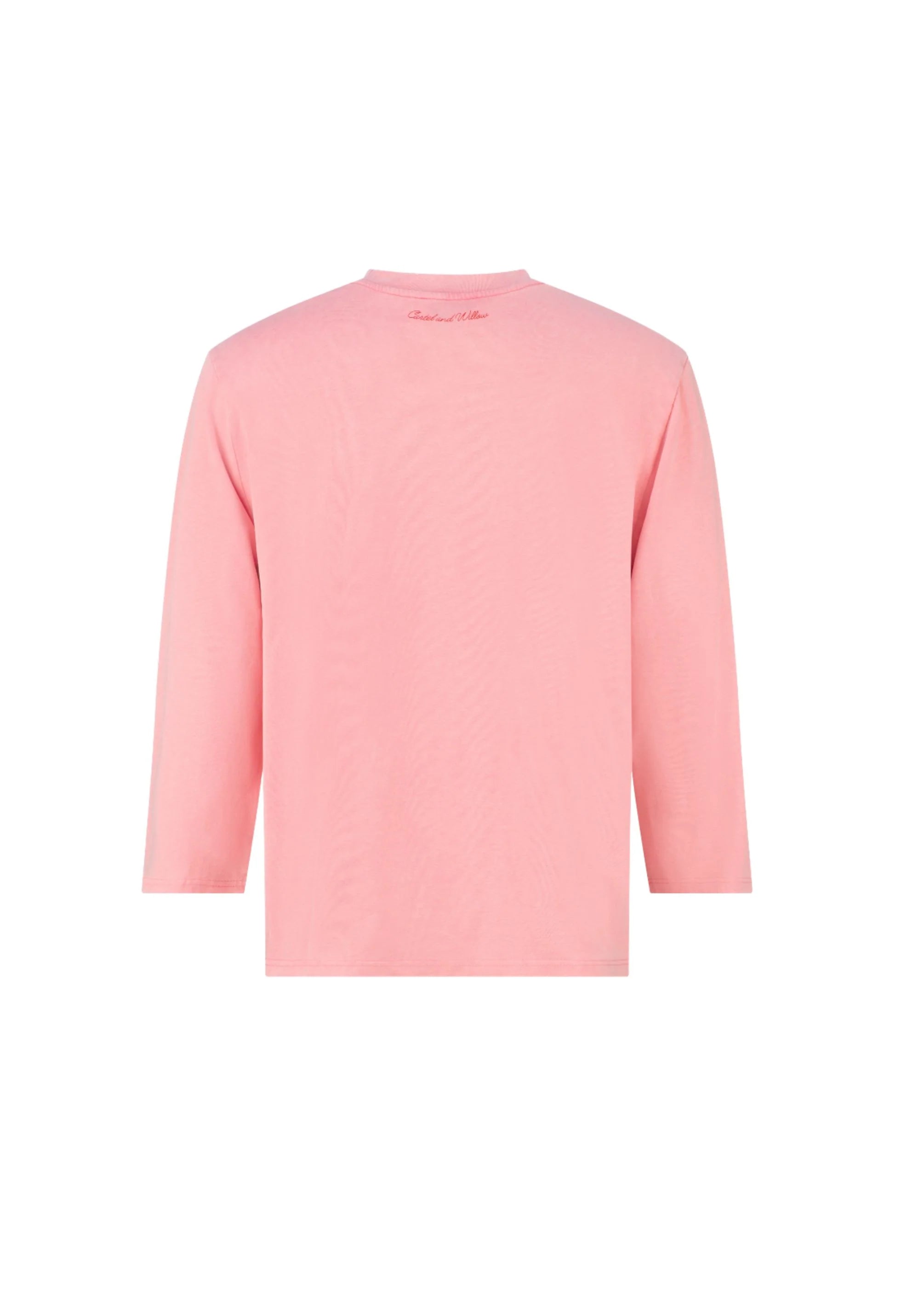 back of tshirt - Lucky In Love - Vintage Wash Pink by Cartel & Willow