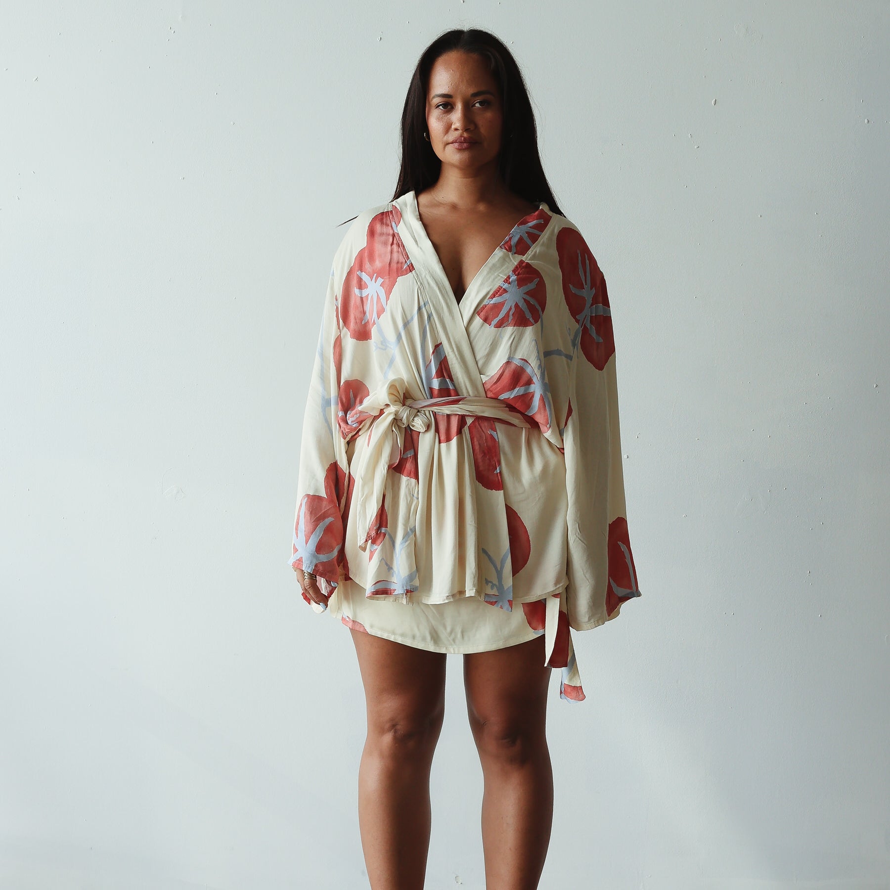 Luella Kimono - Tomato Print by By Billie