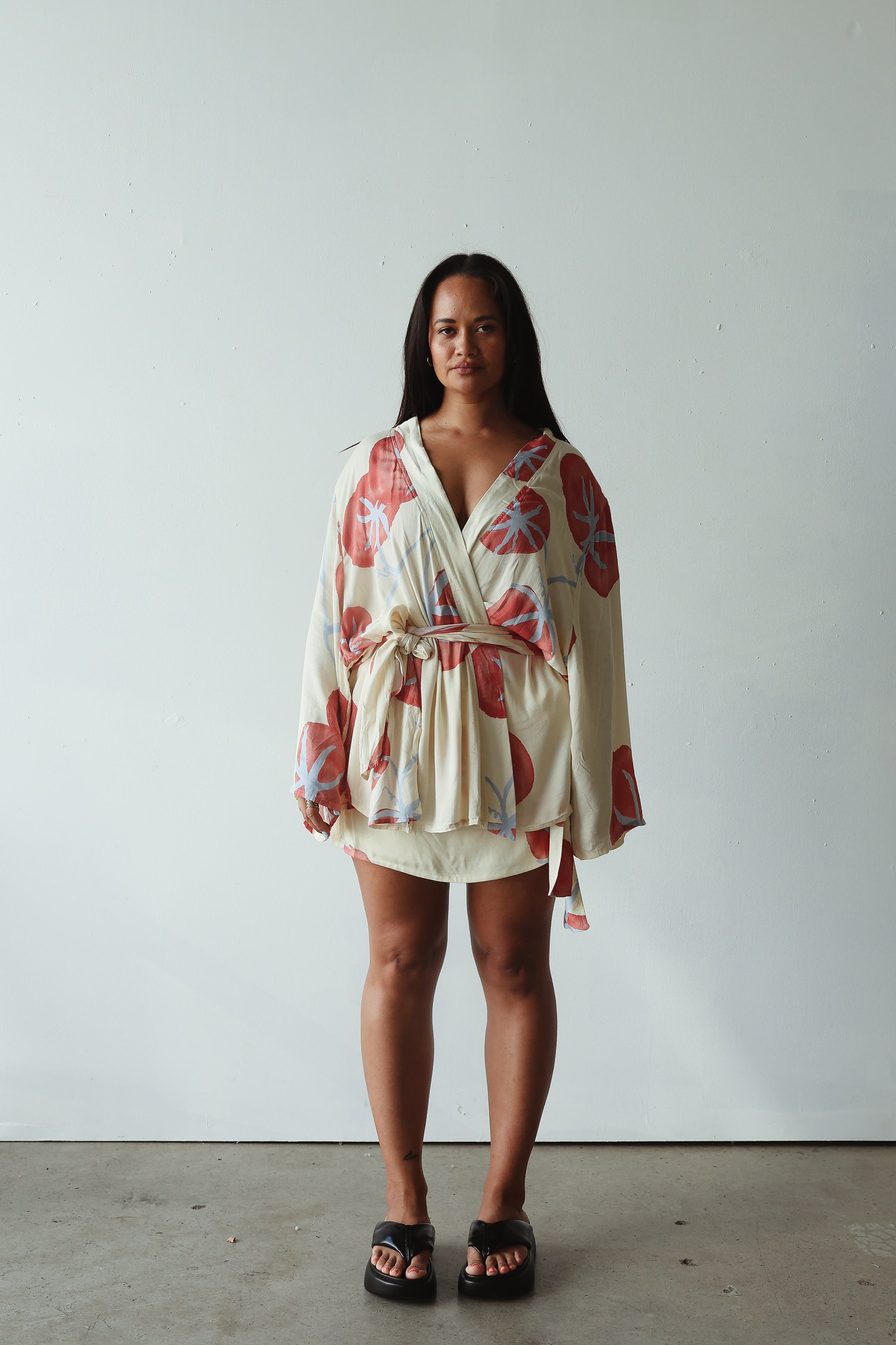 Luella Kimono - Tomato Print by By Billie