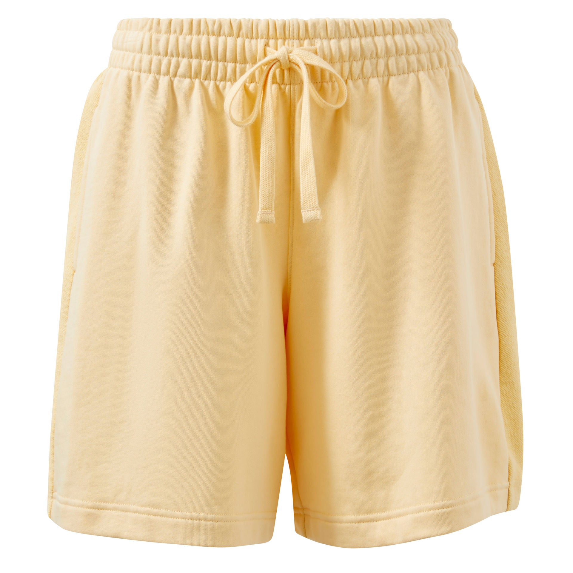 Flat lay of Lulu reverse panel short sunny yellow by Ceres Life