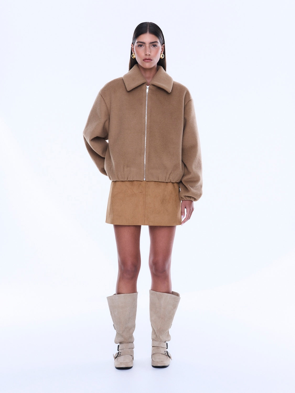 MAEVE WOOL BLEND BOMBER by Ena Pelly