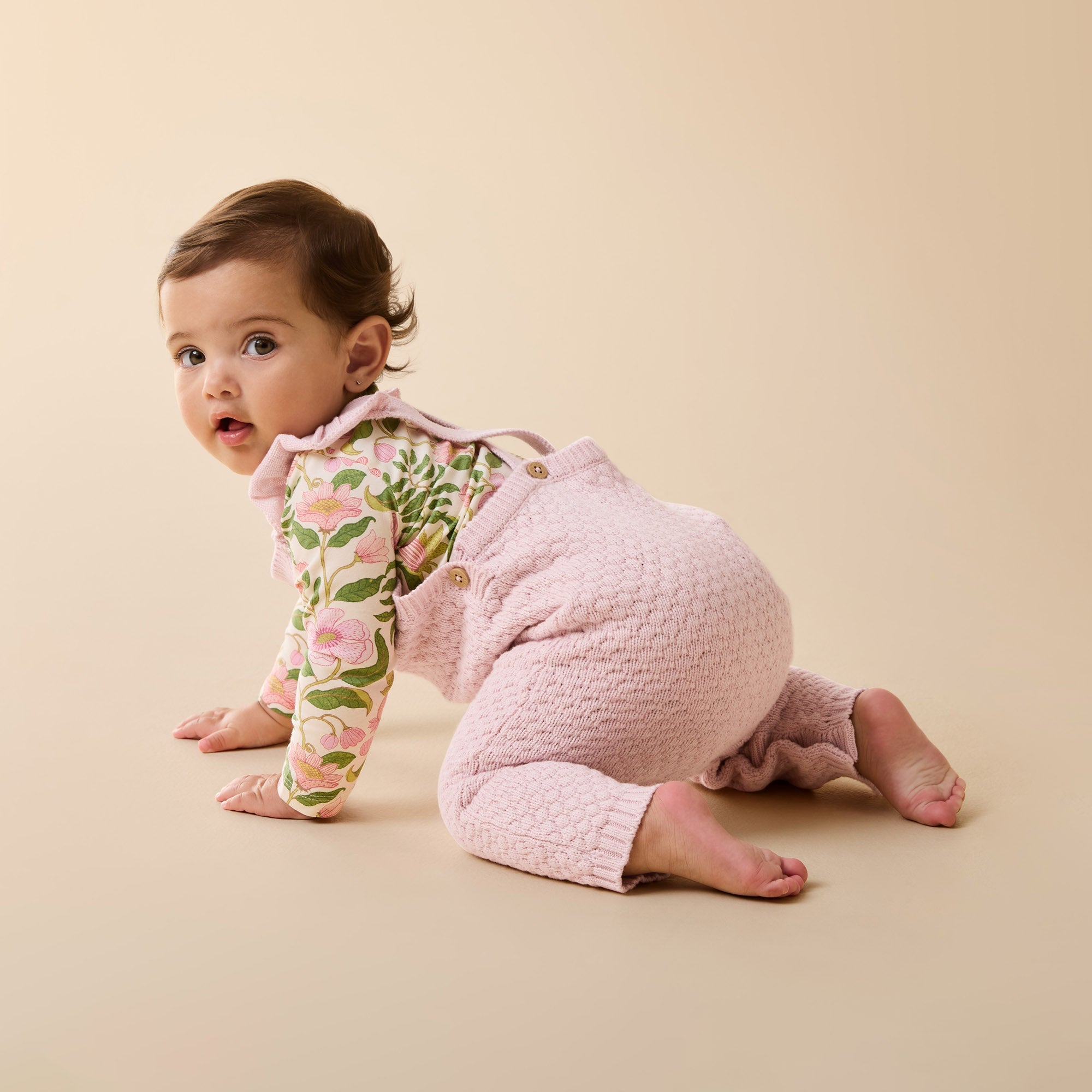 Baby in the Ma Fleur Organic Bodysuit | Wilson + Frenchy