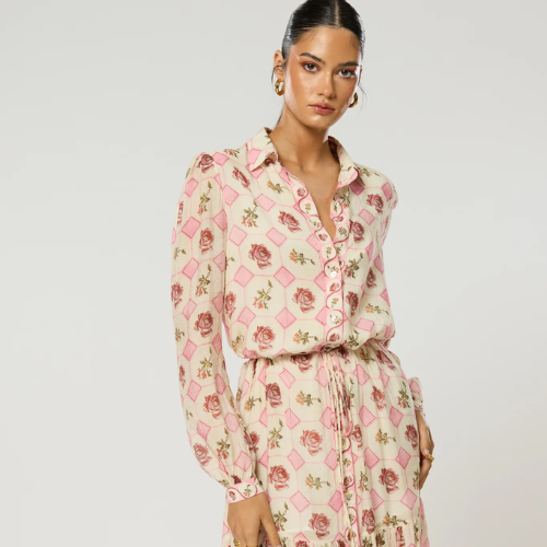 Mabel Button Maxi Dress by Winona