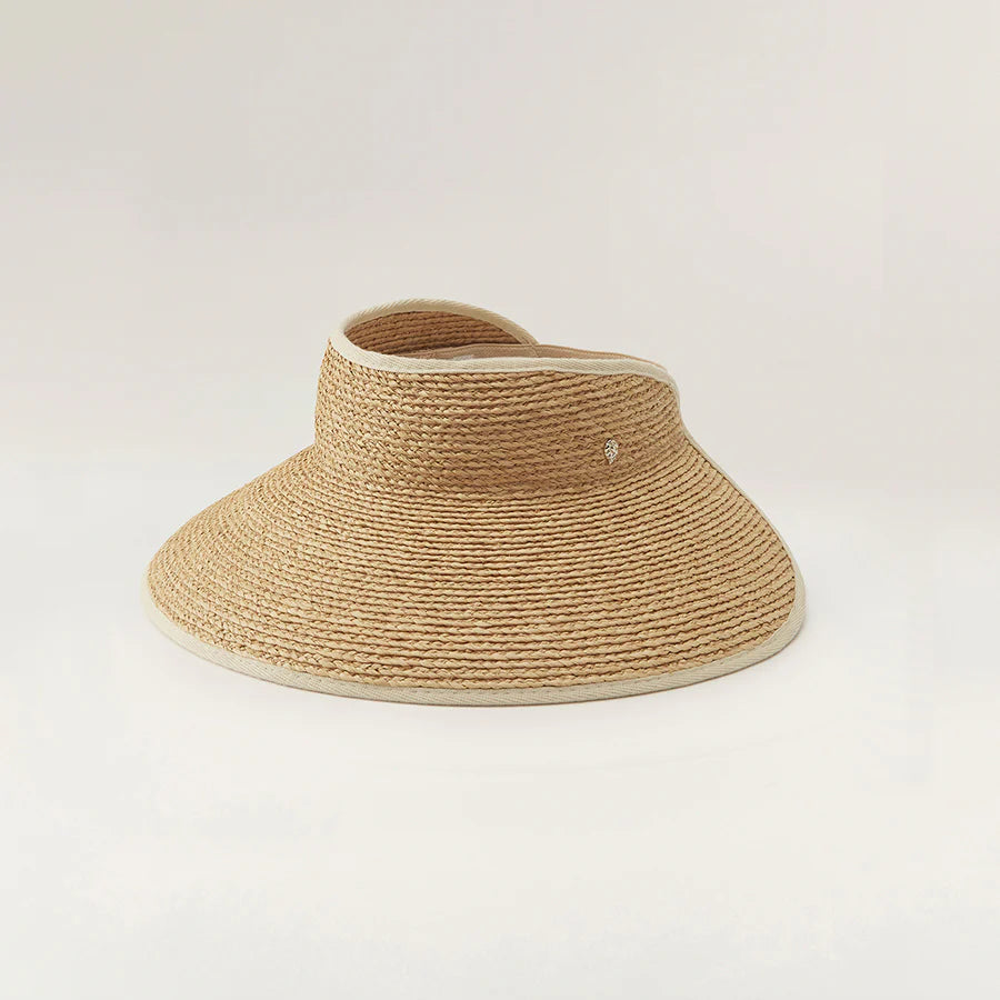 Mai raffia Visor Natural/Sand by Helen Kaminski