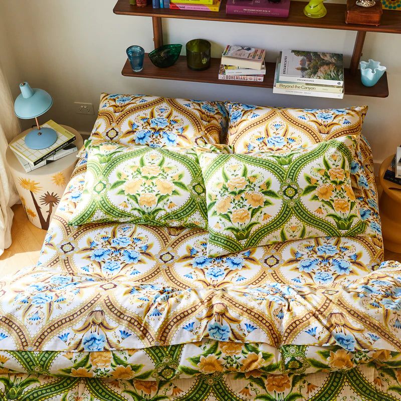 Margaret Cotton Pillowcase Set - La Palma (Standard) by Sage & Clare